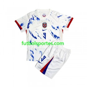 Camiseta Noruega Erling Haaland 9 Niño Segunda Equipación 2024
